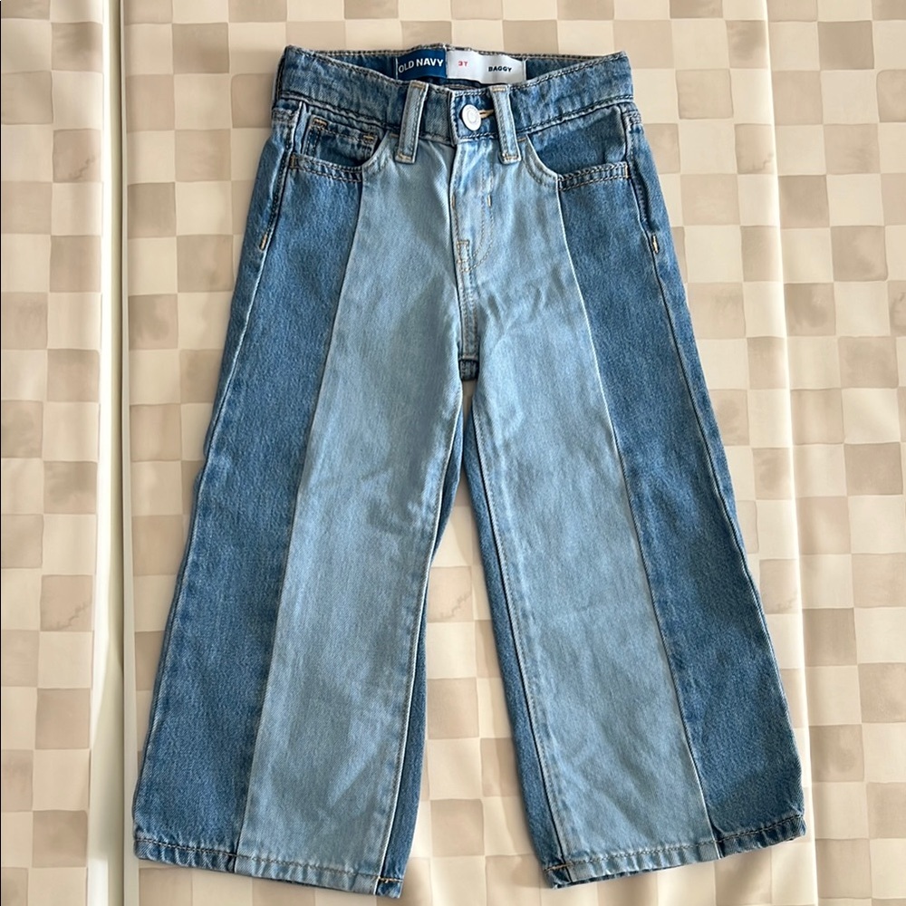 NWOT Two-Tone Denim Jeans 3T